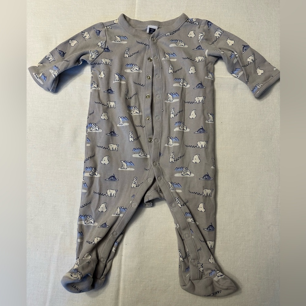 Janie & Jack 3 to 6 Months Polar Bear Infant Onesie Amazing Condition